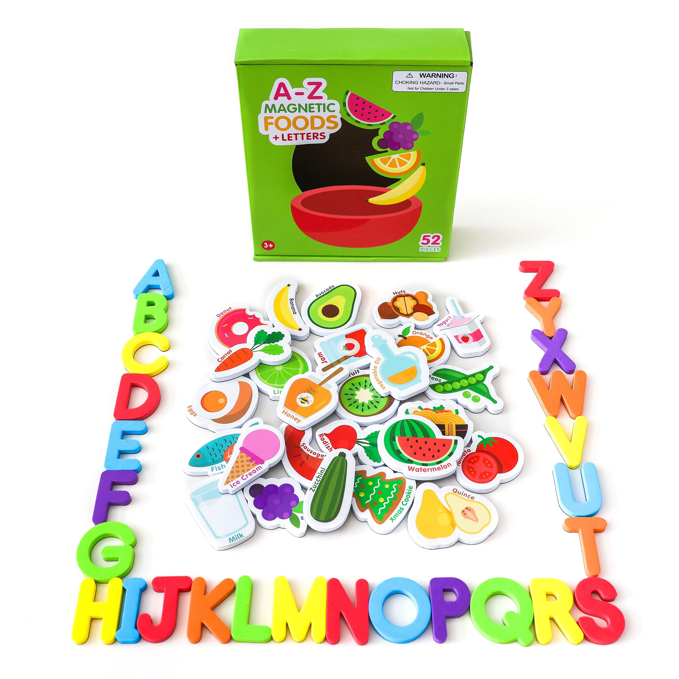 Curious columbus toddler fridge magnets, food theme refrigerator magnets