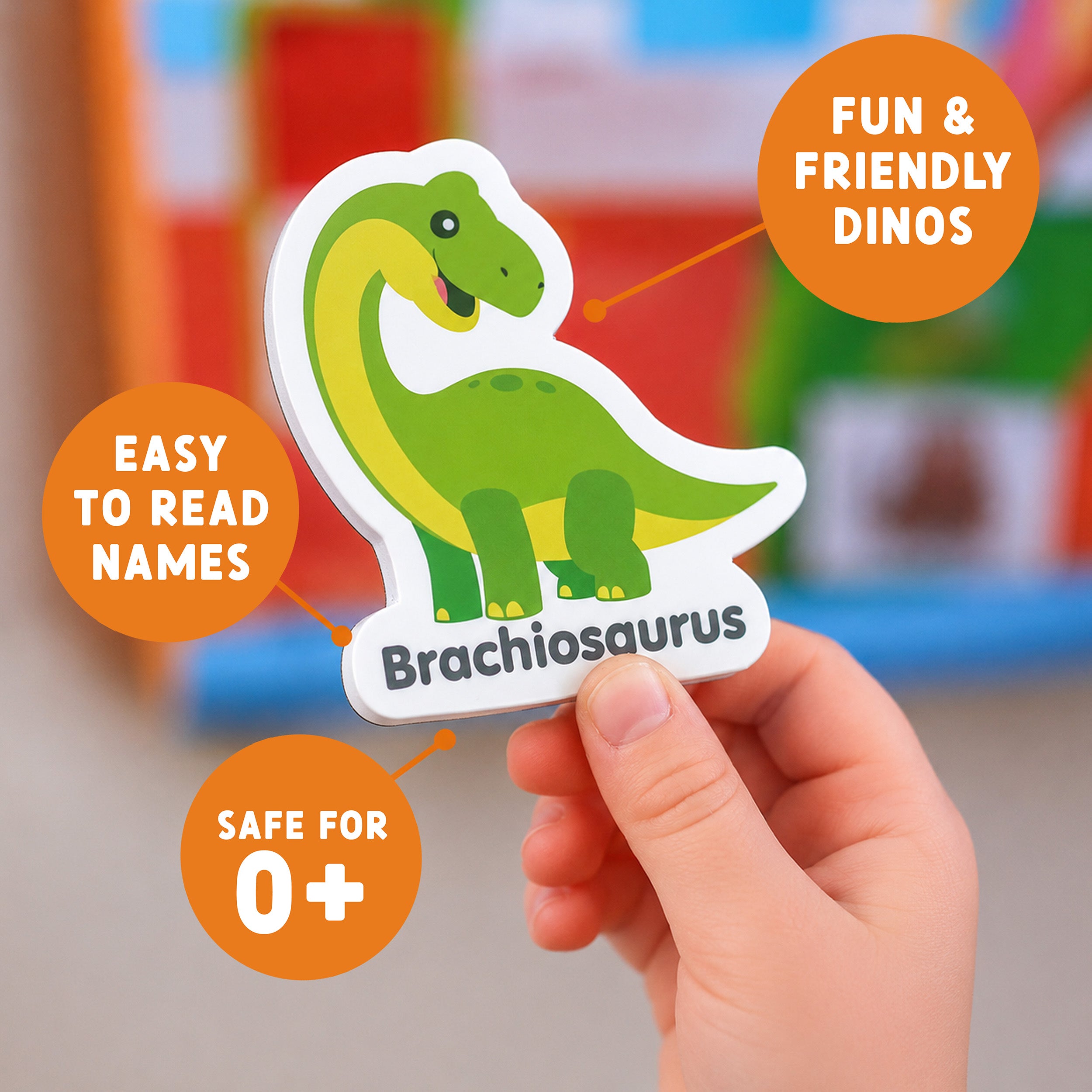 Curious Columbus Magnetic Dinosaurs – 25 Piece Magnetic Play Set