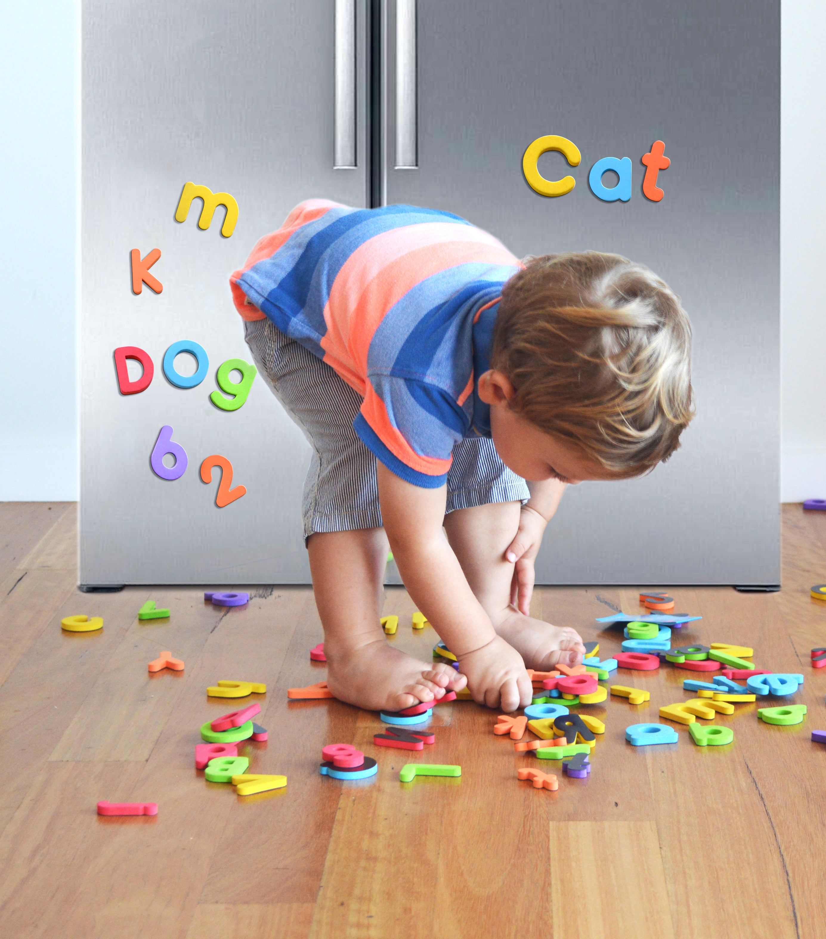 Curious Columbus Magnetic Letters and Numbers – 115 Piece Alphabet & Number Magnet Set