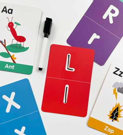 Curious Columbus A-Z uppercase flashcards