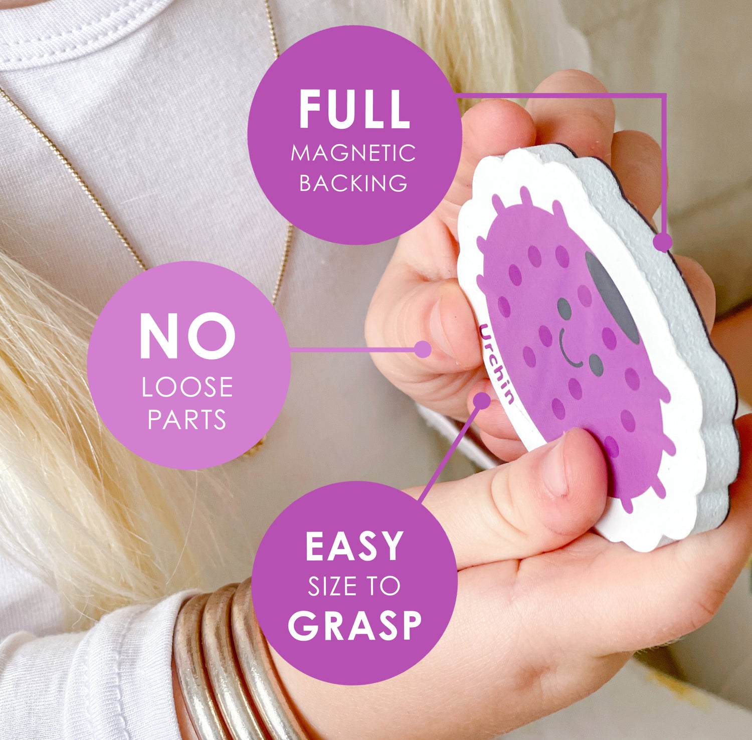 Curious Columbus Magnetic Animals and Letters – 52 Piece Alphabet &amp; Animal Magnet Set