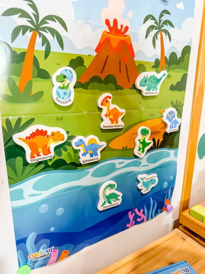 Curious Columbus Magnetic Dinosaurs – 25 Piece Magnetic Play Set
