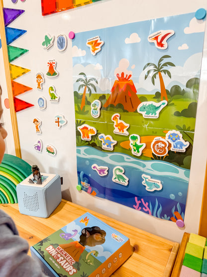 Curious Columbus Magnetic Dinosaurs – 25 Piece Magnetic Play Set