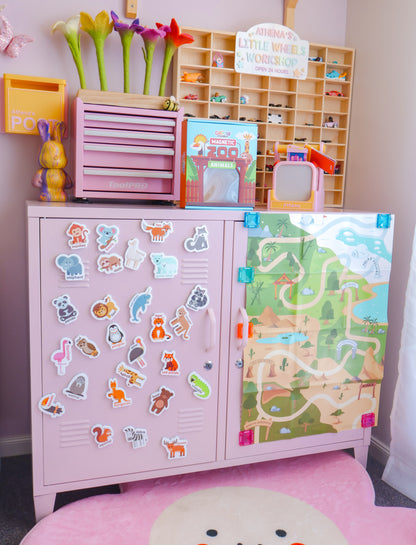 Curious Columbus Magnetic Foods and Letters – 52 Piece Alphabet &amp; Food Magnet Set