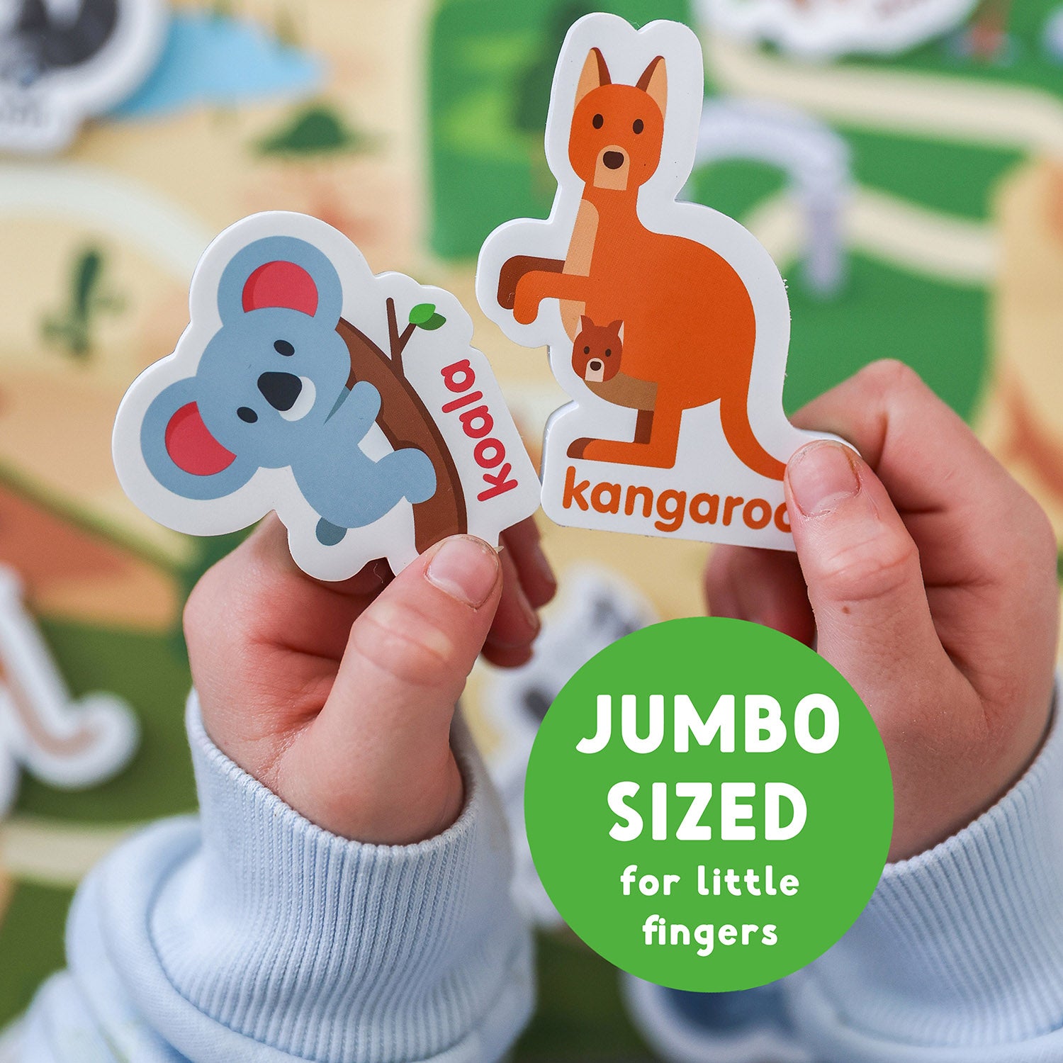 Curious Columbus Magnetic Zoo Animals – 28pc Fridge Magnets for Toddlers, Baby and Kids