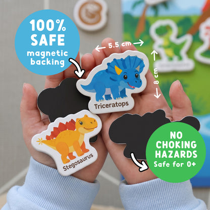 Curious Columbus Magnetic Dinosaurs – 25 Piece Magnetic Play Set
