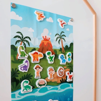 Curious Columbus Magnetic Dinosaurs – 25 Piece Magnetic Play Set