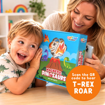 Curious Columbus Magnetic Dinosaurs – 25 Piece Magnetic Play Set