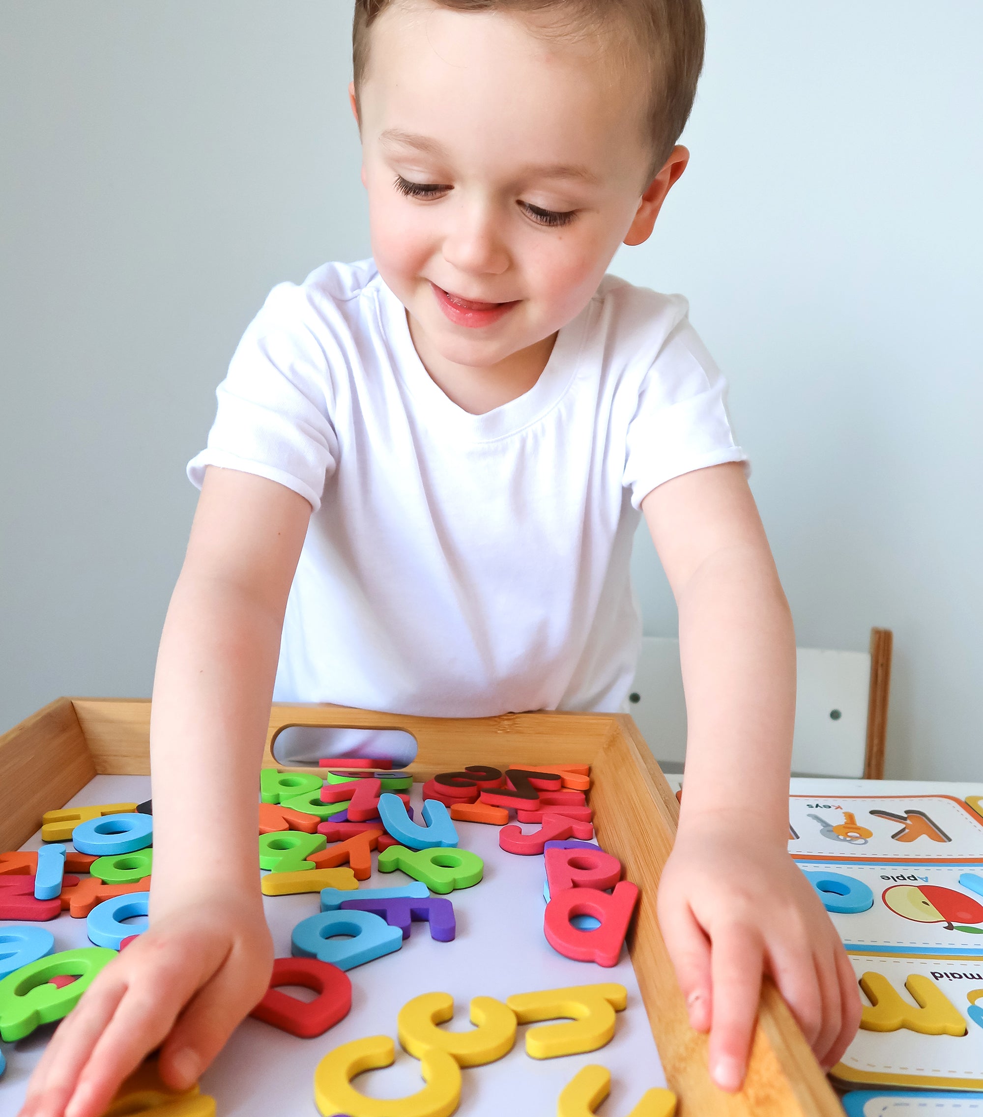 Curious Columbus Flashcards &amp; ABC Magnetic Letters – Alphabet Learning Set
