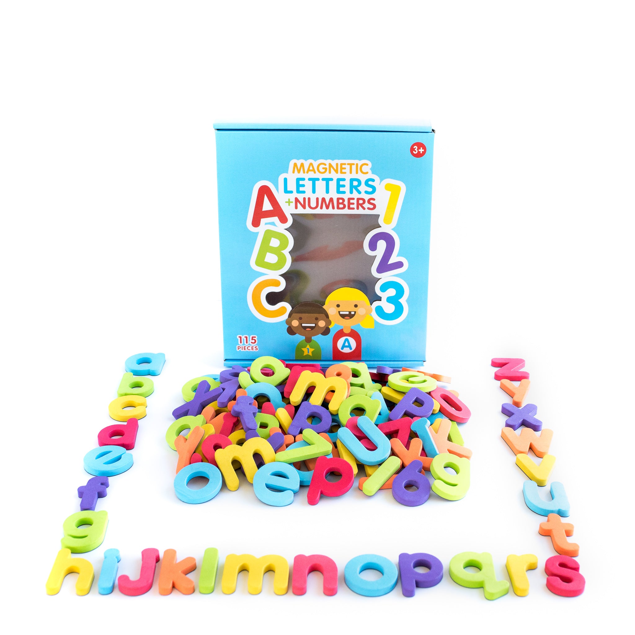 Curious Columbus Magnetic Letters and Numbers – 115 Piece Alphabet &amp; Number Magnet Set