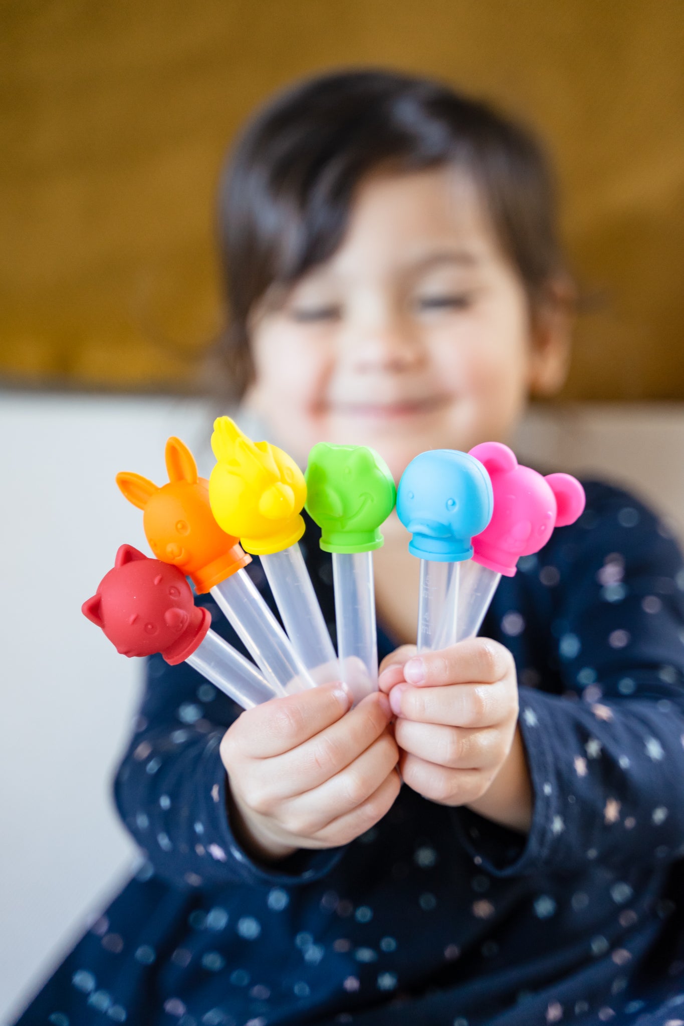 Curious Columbus Silicone Animal Pipette Droppers – 6 Pack Fine Motor Skills Set