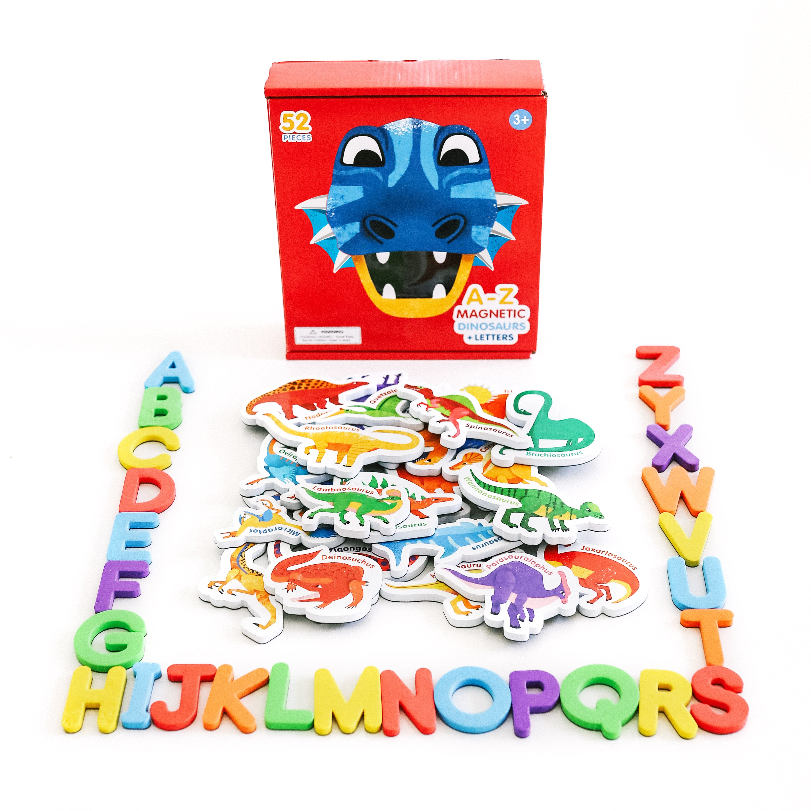 Curious Columbus Magnetic Dinoaurs – 48 Piece Magnetic Play Set
