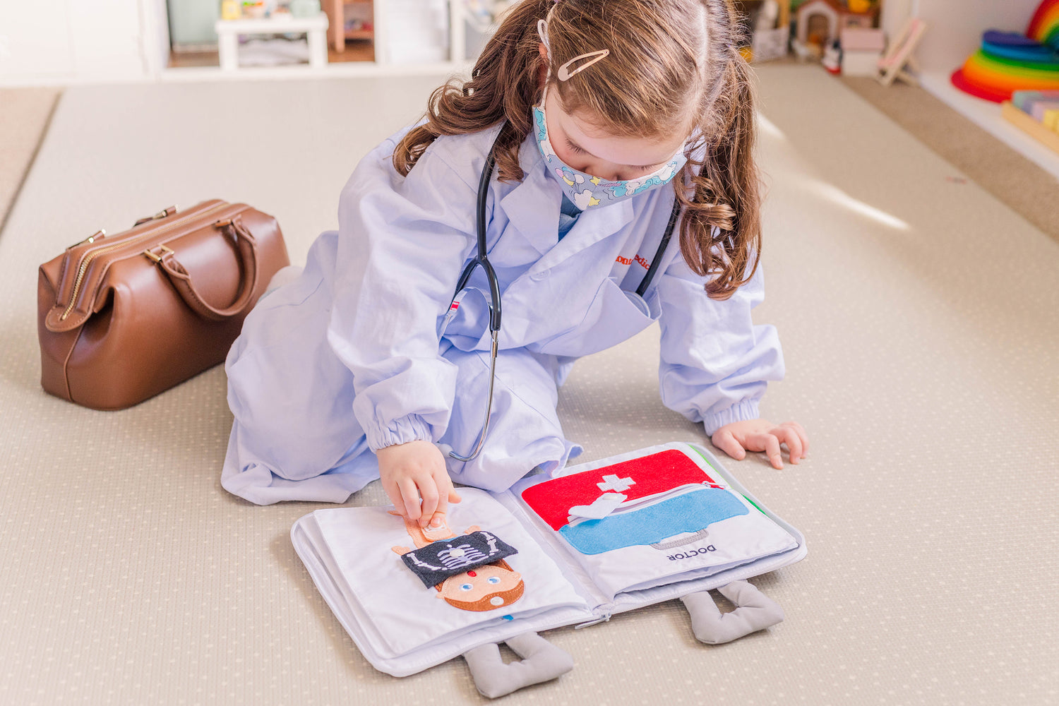 Curious Columbus Fabric Activity Book – When I Grow Up – Interactive Soft People &amp; Professions Book