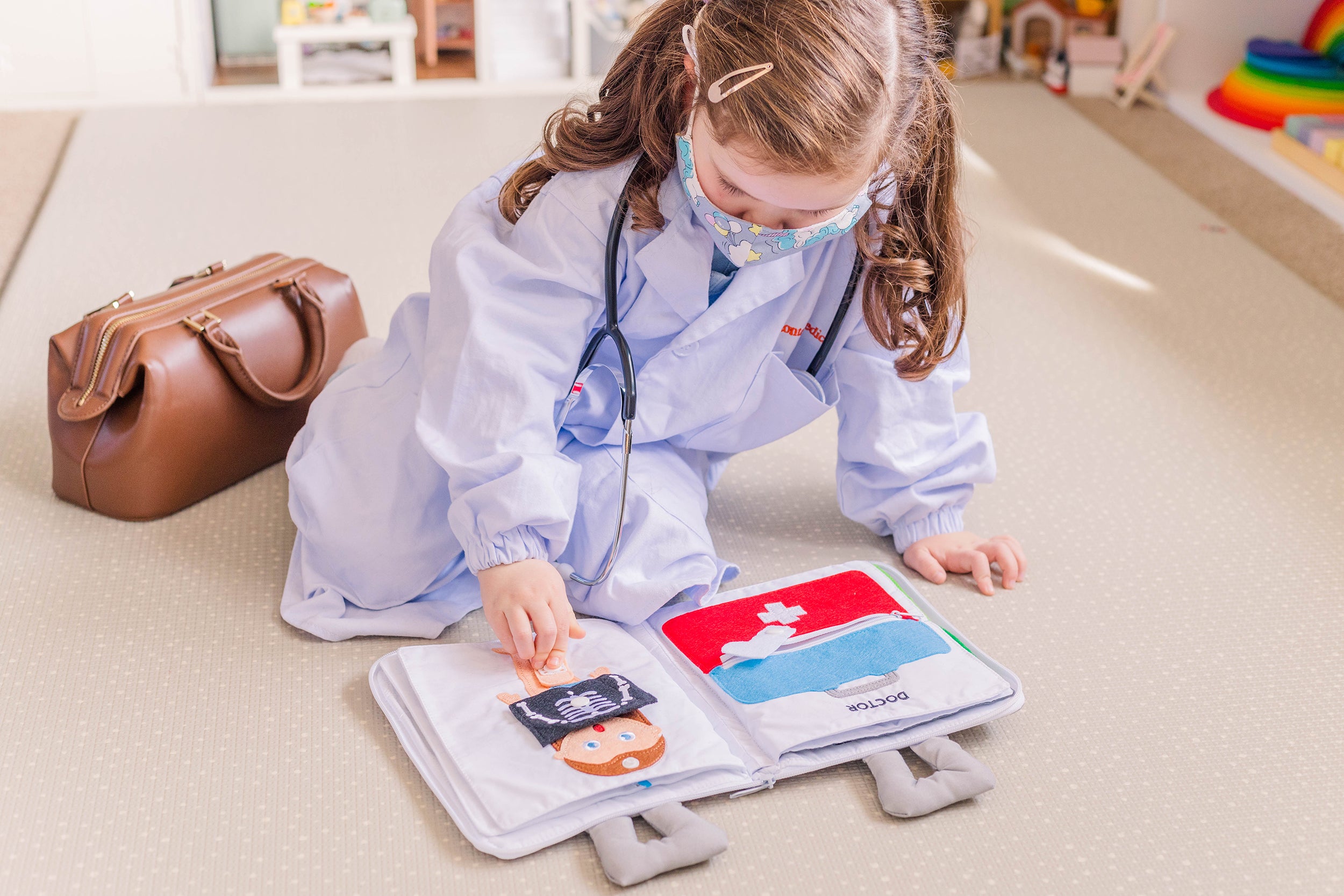 Curious Columbus Fabric Activity Book – When I Grow Up – Interactive Soft People &amp; Professions Book