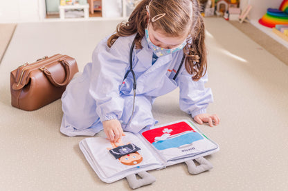 Curious Columbus Fabric Activity Book – When I Grow Up – Interactive Soft People &amp; Professions Book