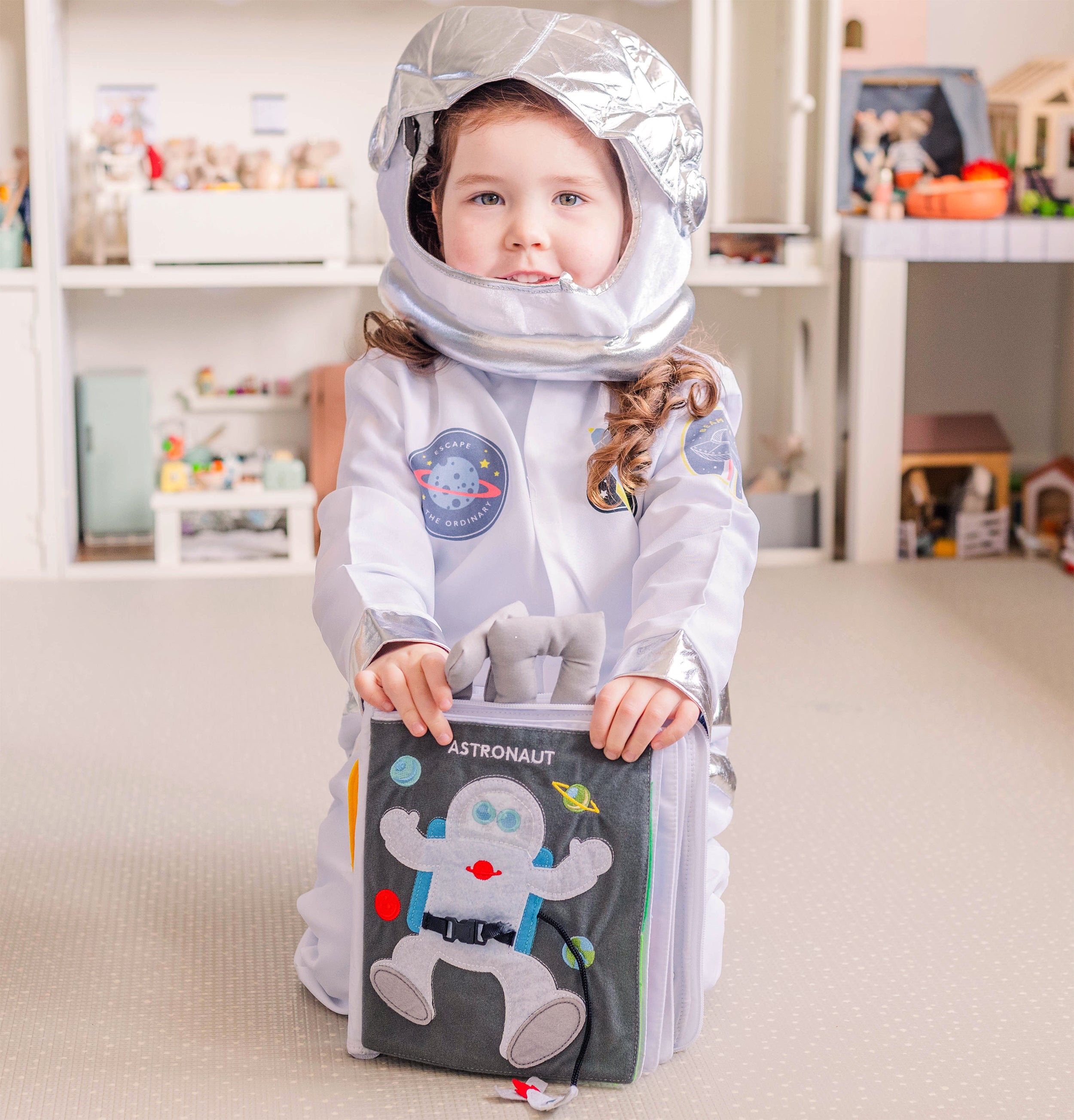 Curious Columbus Fabric Activity Book – When I Grow Up – Interactive Soft People &amp; Professions Book